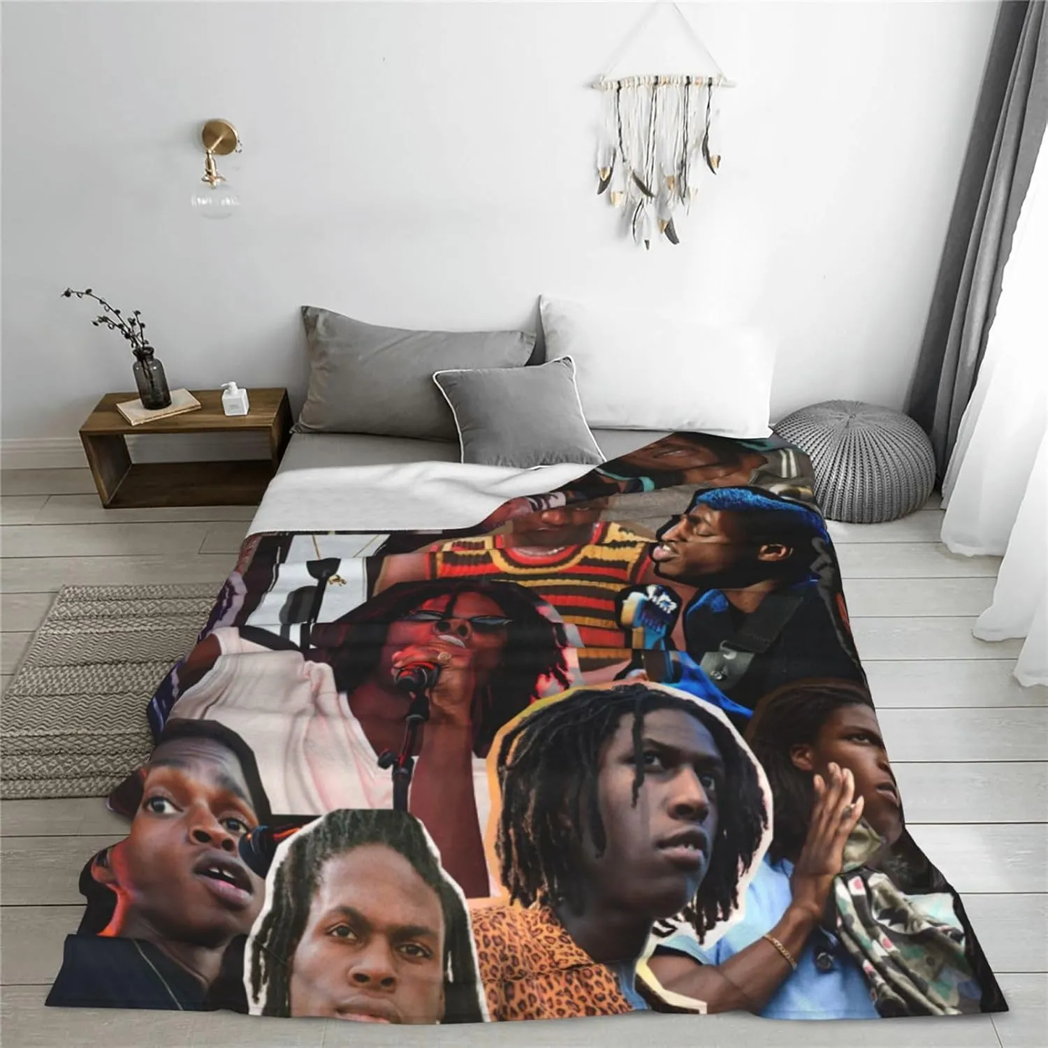 Daniel Music Caesar Fleece Throw Blanket Flannel Air Conditioning Quilt for Couch Camping Travel 50"x40"