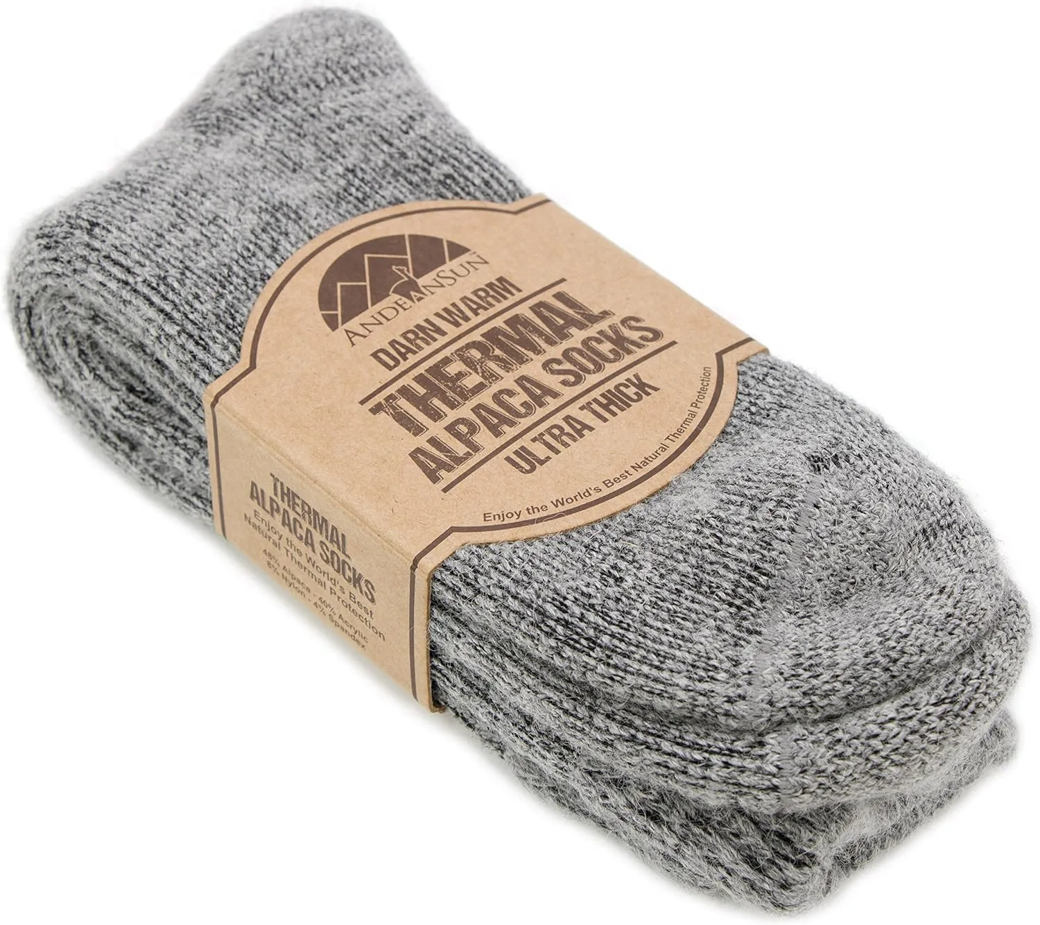 Darn Warm Anti-Smell Alpaca Socks - Best Natural Solution for Cold Feet - Perfect for Outdoor Activities