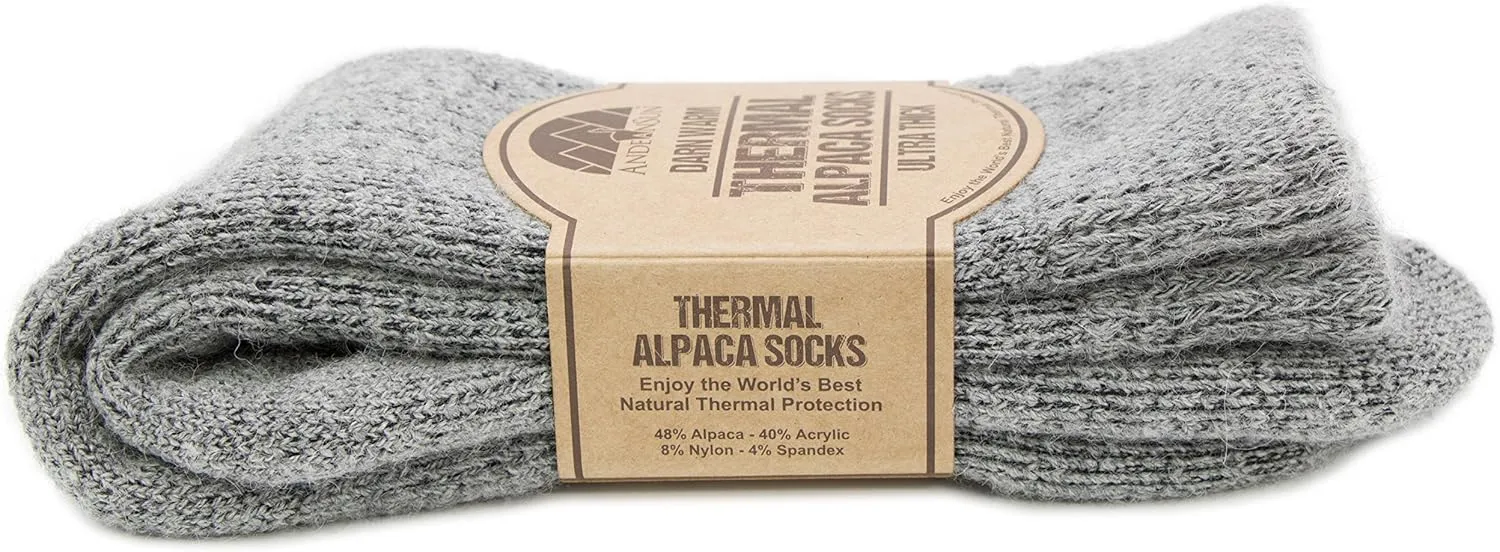 Darn Warm Anti-Smell Alpaca Socks - Best Natural Solution for Cold Feet - Perfect for Outdoor Activities