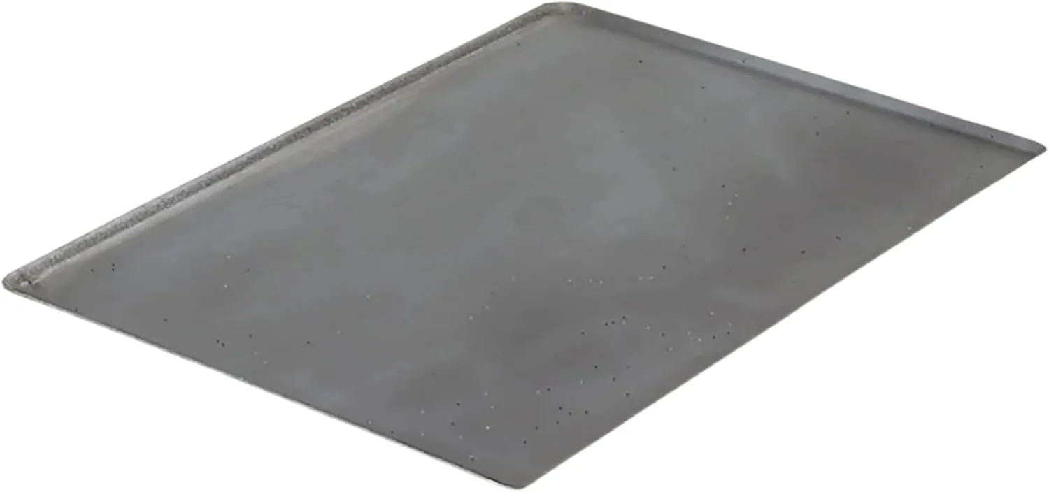 de Buyer Perforated Blue Carbon Steel Rectangular Baking Sheet - 15.75” x 11.8” - Perfect for Sponge Cakes, Tarts, Pastries, Pizzas & Roasting - Nonstick & Easy to Clean - Made in France