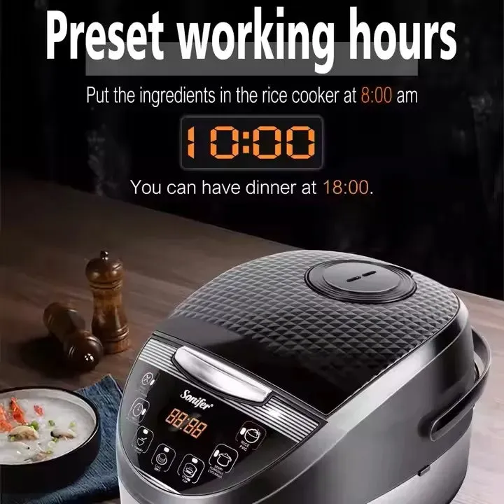 Dependable LED Pot, 20 900W Sonifer Cooker Cup with Multicooker 6 - Display Digital Capacity Rice Programs, 5L Nonstick & Protected & Coated
