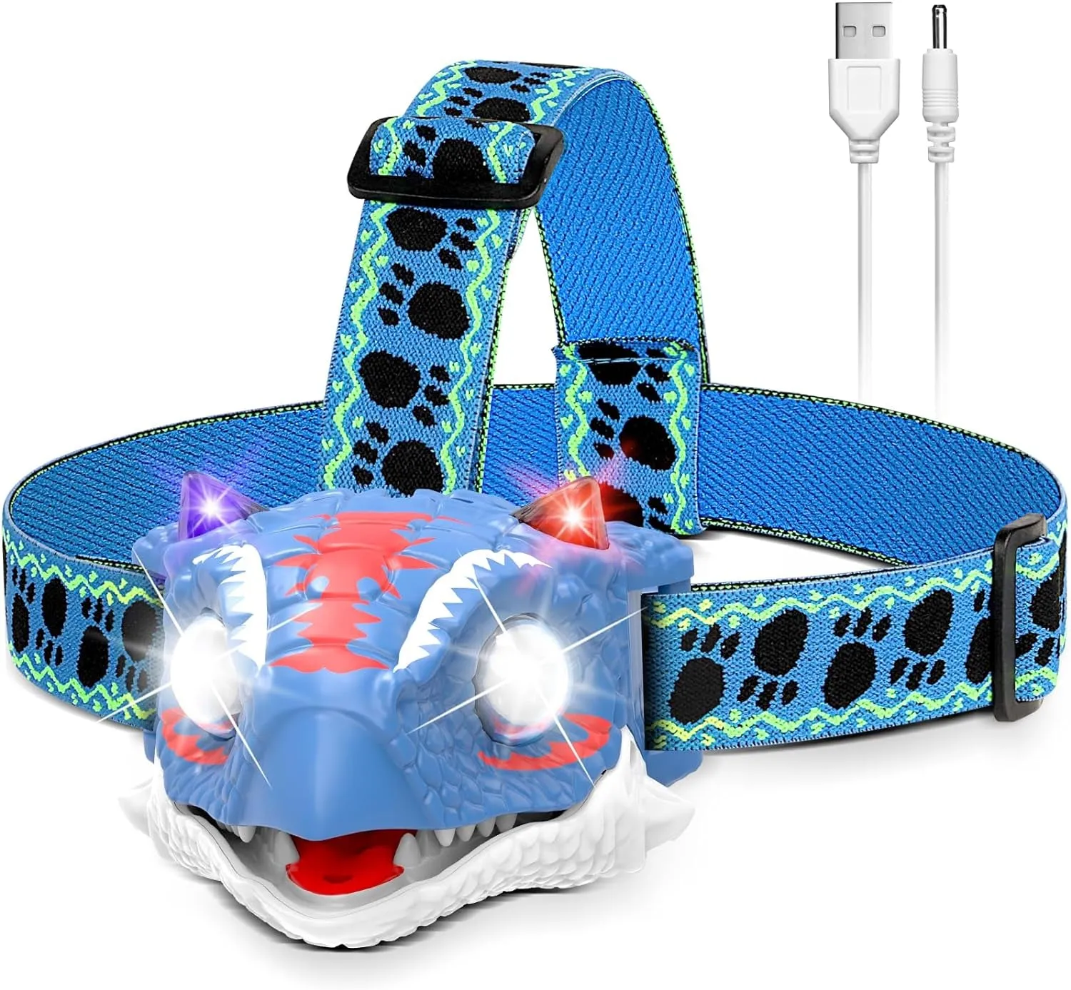 Dino-Mite Glow-Up: Triceratops Headlamp - Camp Like a Prehistoric Pro and Shine Like a Jurassic Star! Perfect for Kids, Grown-up Kids, and Anyone Who Loves Roar-some Gifts!