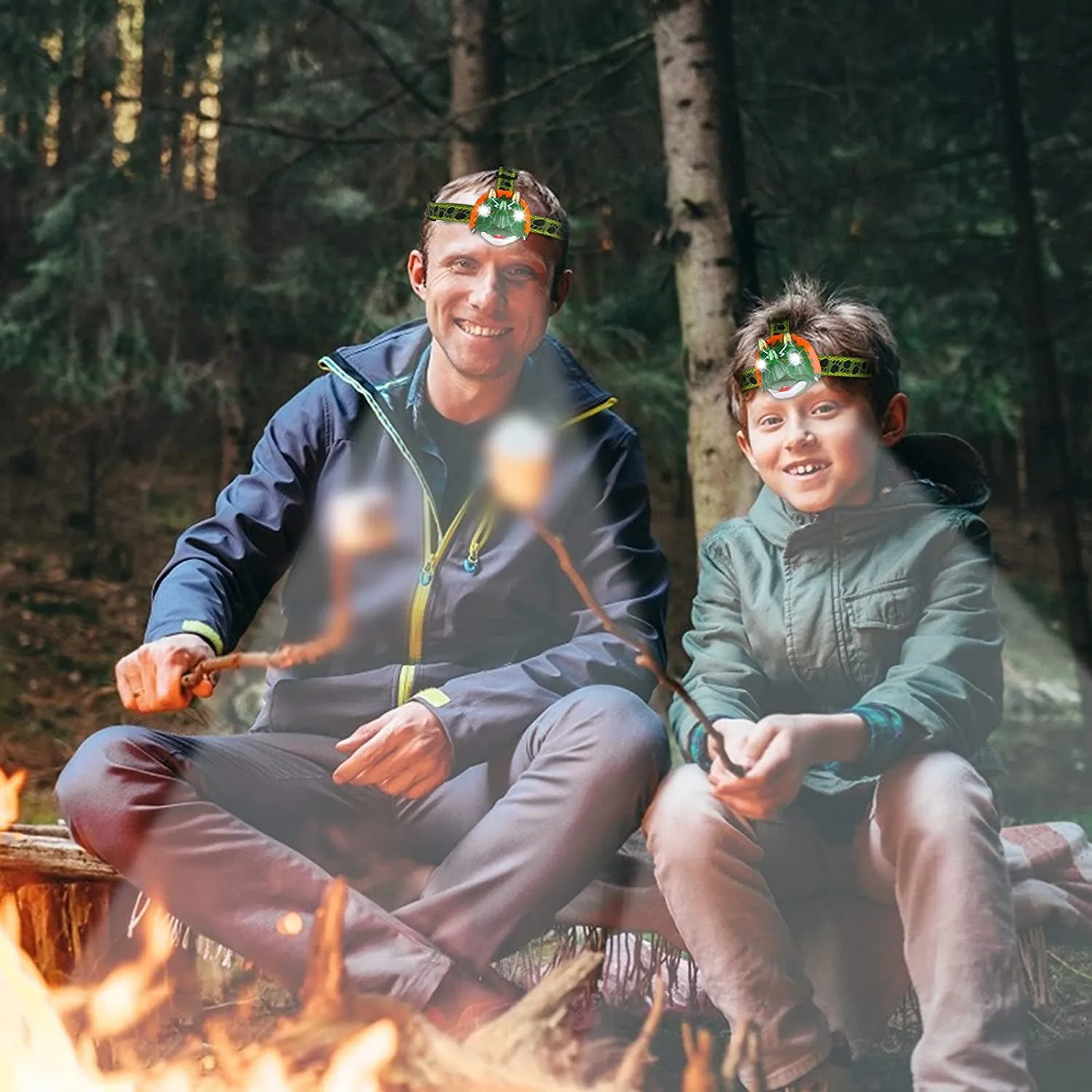 Dino-Mite Glow-Up: Triceratops Headlamp - Camp Like a Prehistoric Pro and Shine Like a Jurassic Star! Perfect for Kids, Grown-up Kids, and Anyone Who Loves Roar-some Gifts!