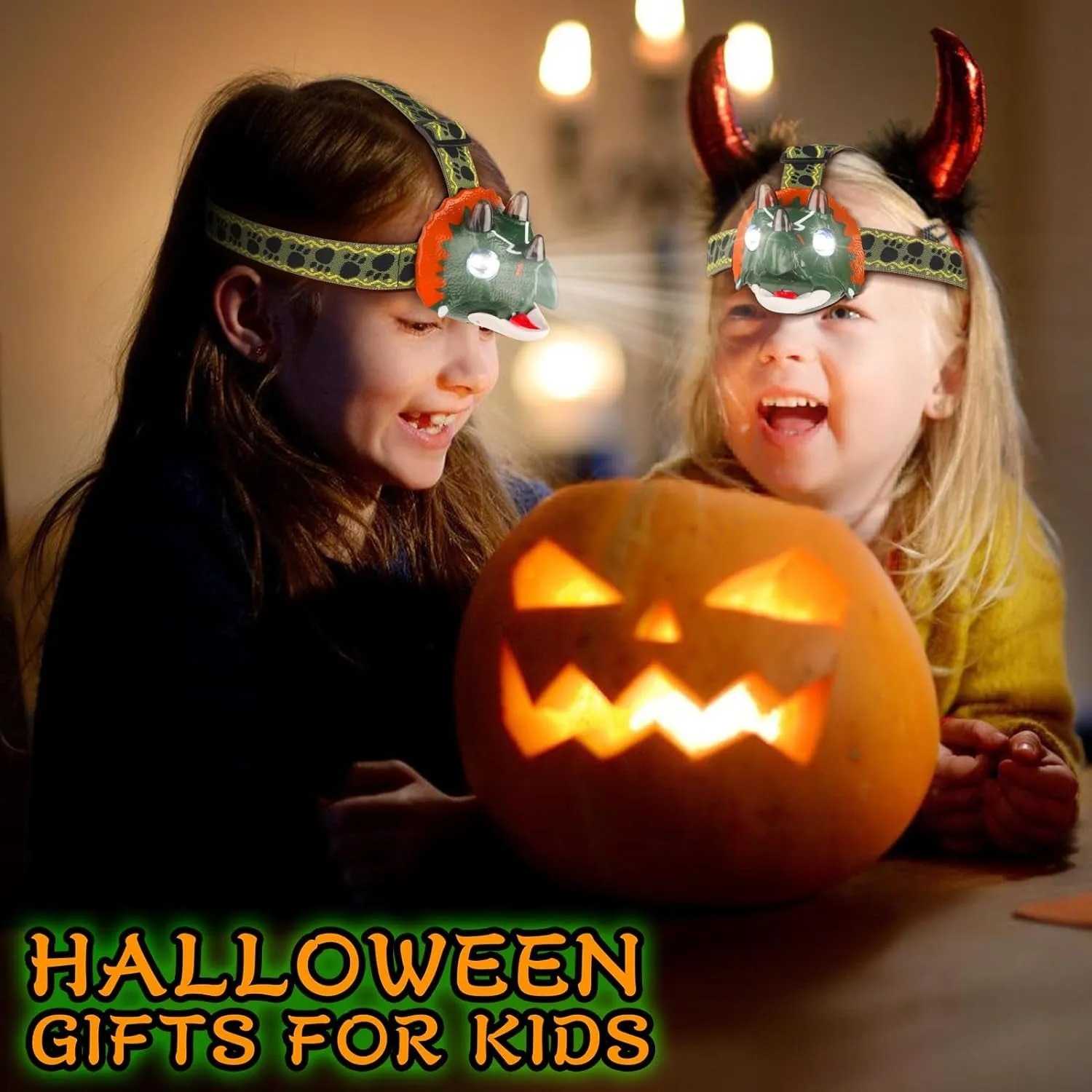 Dino-Mite Glow-Up: Triceratops Headlamp - Camp Like a Prehistoric Pro and Shine Like a Jurassic Star! Perfect for Kids, Grown-up Kids, and Anyone Who Loves Roar-some Gifts!