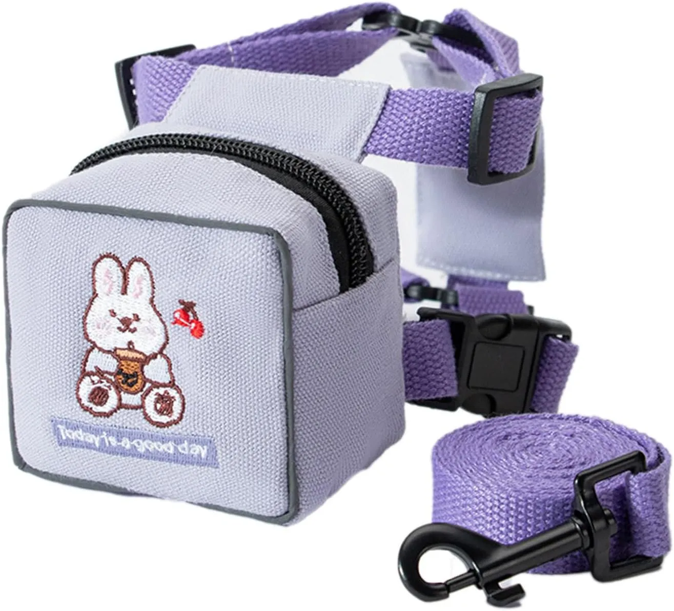 Dog Backpack Harness – Cartoon pet Pack, Hiking Harness | Vibrant Rabbit and Dinosaur Designs, Durable Outdoor Dog Gear for Travel, Trekking, Walking, Camping Trips, and Hands-Less leashs Attachment