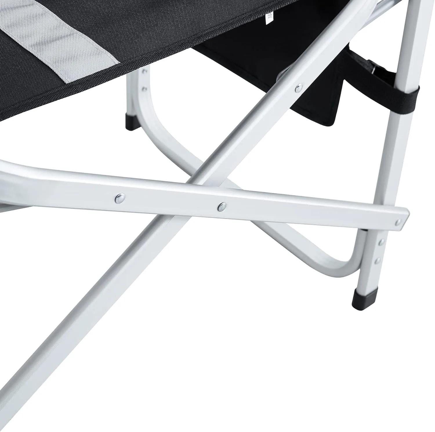 Donext 1PC Camping Chair, Portable Aluminum Directors Chair with Side Table Detachable Side Pocket for Outdoor Camping, Lawn, Picnic, Support 400lbs, Black