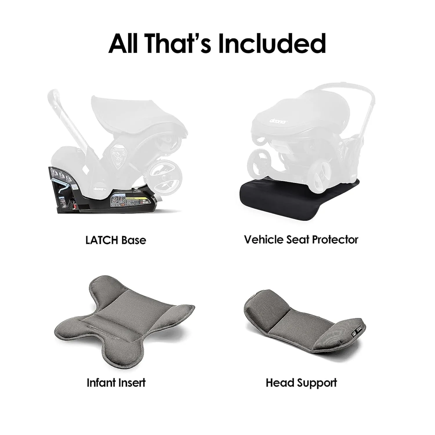Doona Car Seat & Stroller, Greyhound - All-in-One Travel System