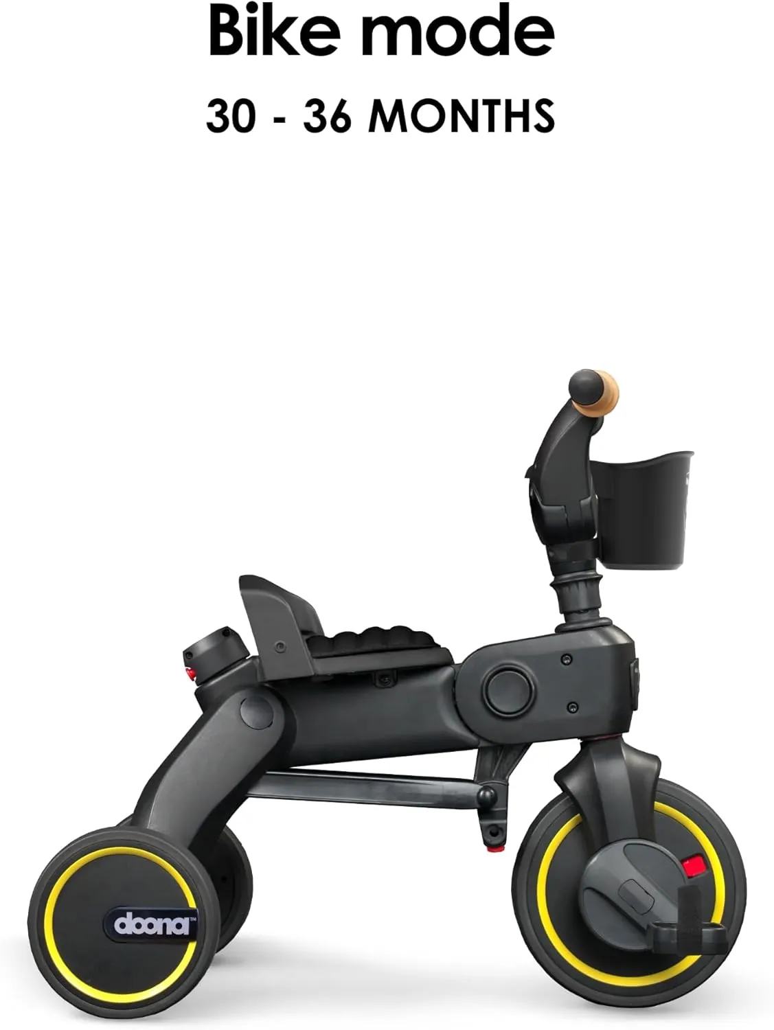 Doona Liki Trike S5, Nitro Black - 5-in-1 Compact, Foldable Tricycle - Suitable for Toddlers 10 to 36 Months
