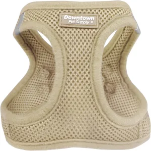 Downtown Pet Supply Step in Dog Harness for Small Dogs No Pull, Small, Khaki - Adjustable Harness with Padded Mesh Fabric and Reflective Trim - Buckle Strap Harness for Dogs