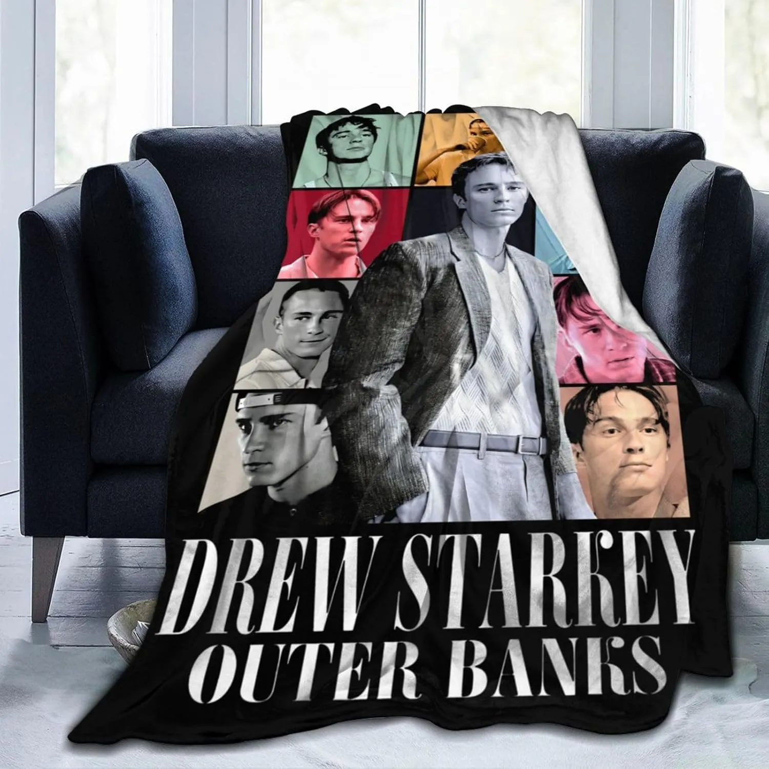 Drew Starkey Throw Blanket Ultra-Soft Micro Fleece Blankets for Home Outdoor Use Decorative Comfy Sofa Throw Blanket Breathable, All-Season Throw 40""x30"", Black24