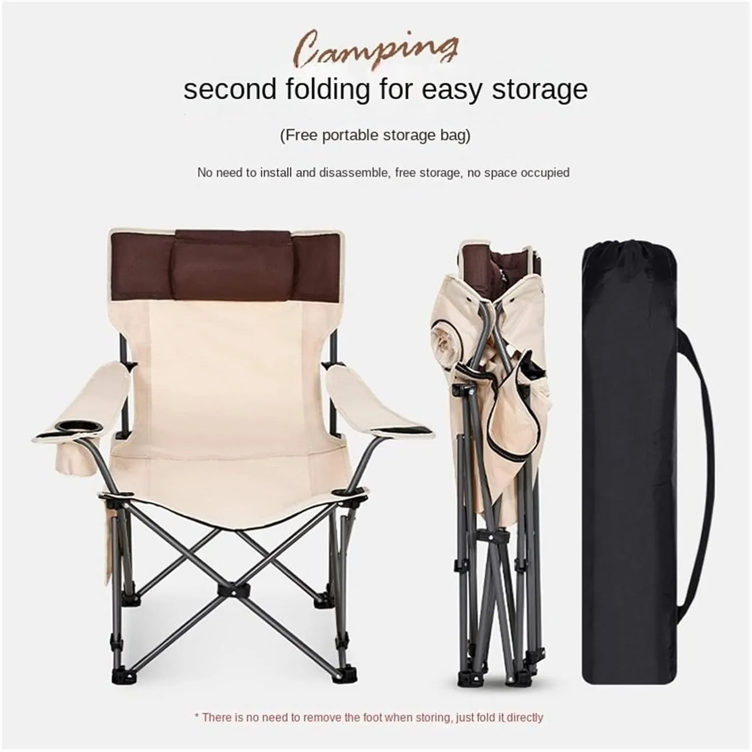 Dual-Purpose Outdoor Folding Chair Portable Nap Lunch Break Fishing Chair Lightweight Beach Chair Lazy Stool Camping Chair, Orange Short Mesh