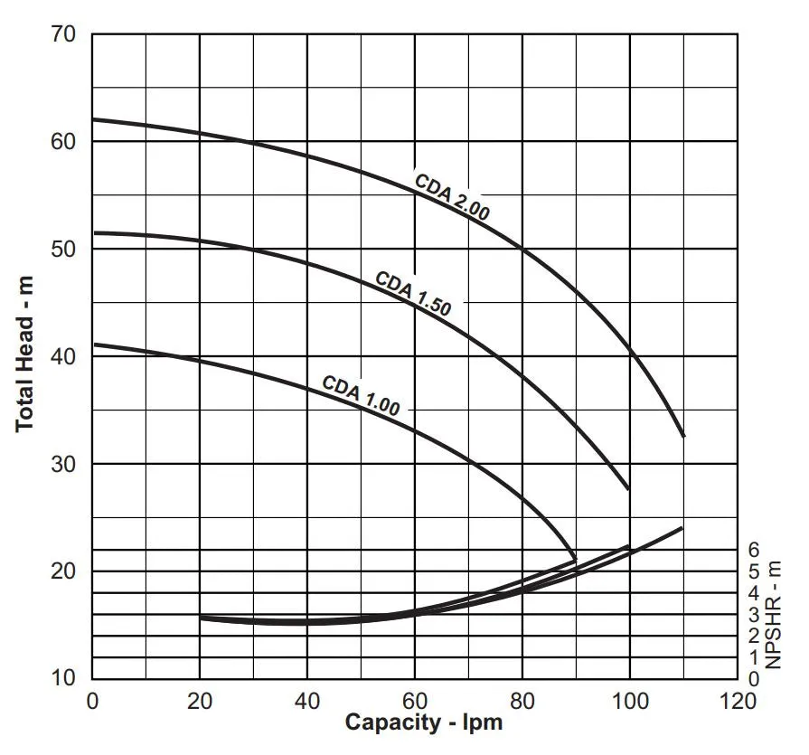 Ebara CDA Series Twin Impeller High Performance Cast Iron Centrifugal Pumps