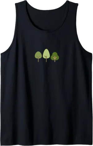 Eco, Earth, Green cute Tree, hiking, camping outdoor nature Tank Top