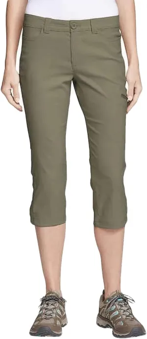 Eddie Bauer Women's Rainier Tech Capri Pant (US, Numeric, 10, Regular, Regular, Green)