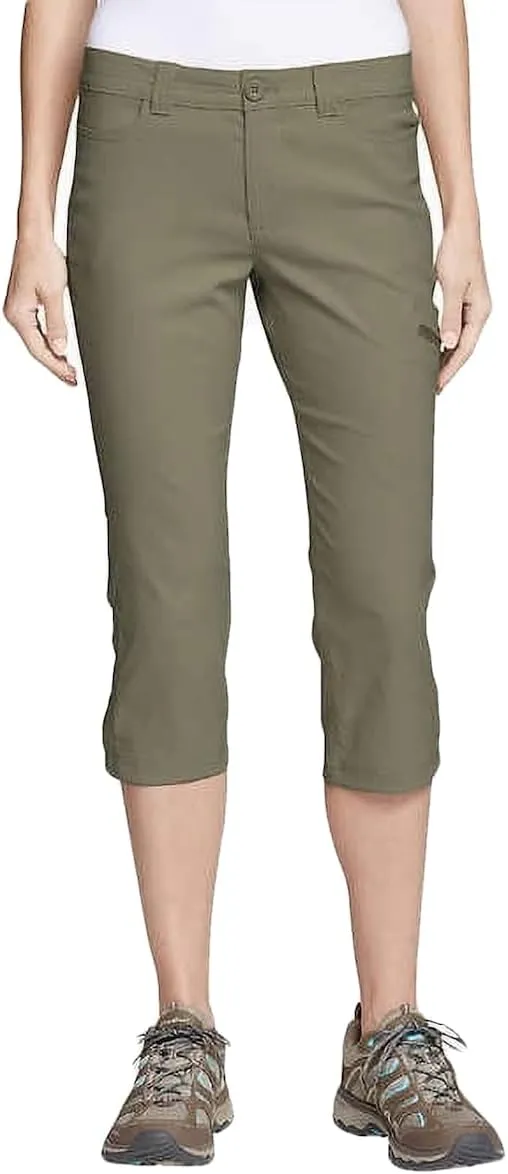 Eddie Bauer Women's Rainier Tech Capri Pant (US, Numeric, 10, Regular, Regular, Green)