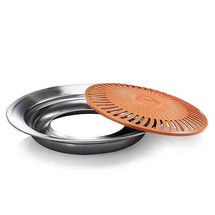 Efficient returns Stovetop Steel Nonstick Smokeless Season clearance Gotham Grill 13-Inch
