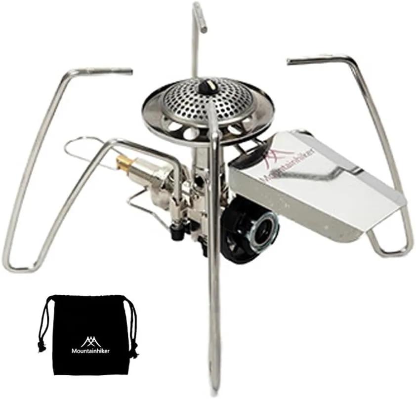 Electronic Ignition Furnace Outdoor Camping Metal Stoves Portable Picnic Barbecue Furnace Foldable Stoves Cartridge Furnace Cooking Accessory GasCooker/1611