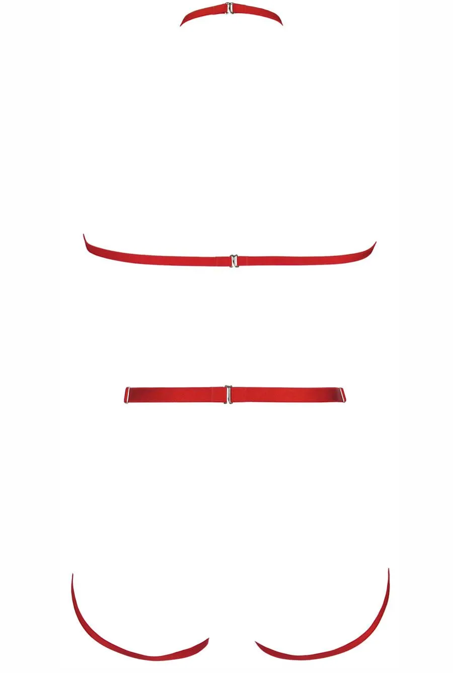 Erotic European Red Adjustable Harness