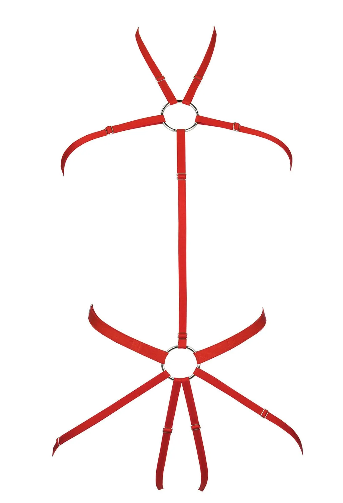 Erotic European Red Adjustable Harness