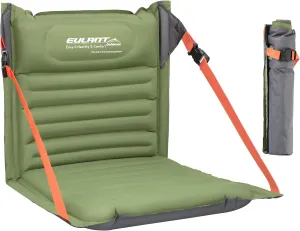 EULANT Inflatable Lightweight Folding Seats for Camping Chair with Back Support Adjustable Straps,Foldable Bleacher Chairs for Camping Hiking Sporting Events and Park