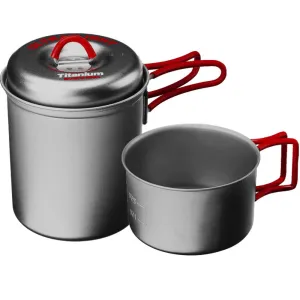 EVERNEW Titanium Stacking Set - pot and mug set for solo use