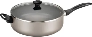 Farberware 21909 Dishwasher Safe Nonstick Jumbo Cooker/Saute Pan with Helper Handle - 6 Quart, Silver