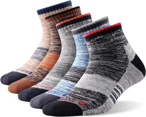 FEIDEER Men's Hiking Walking Socks, Multi-Pack Wicking Cushioned Outdoor Recreation Hiking Socks