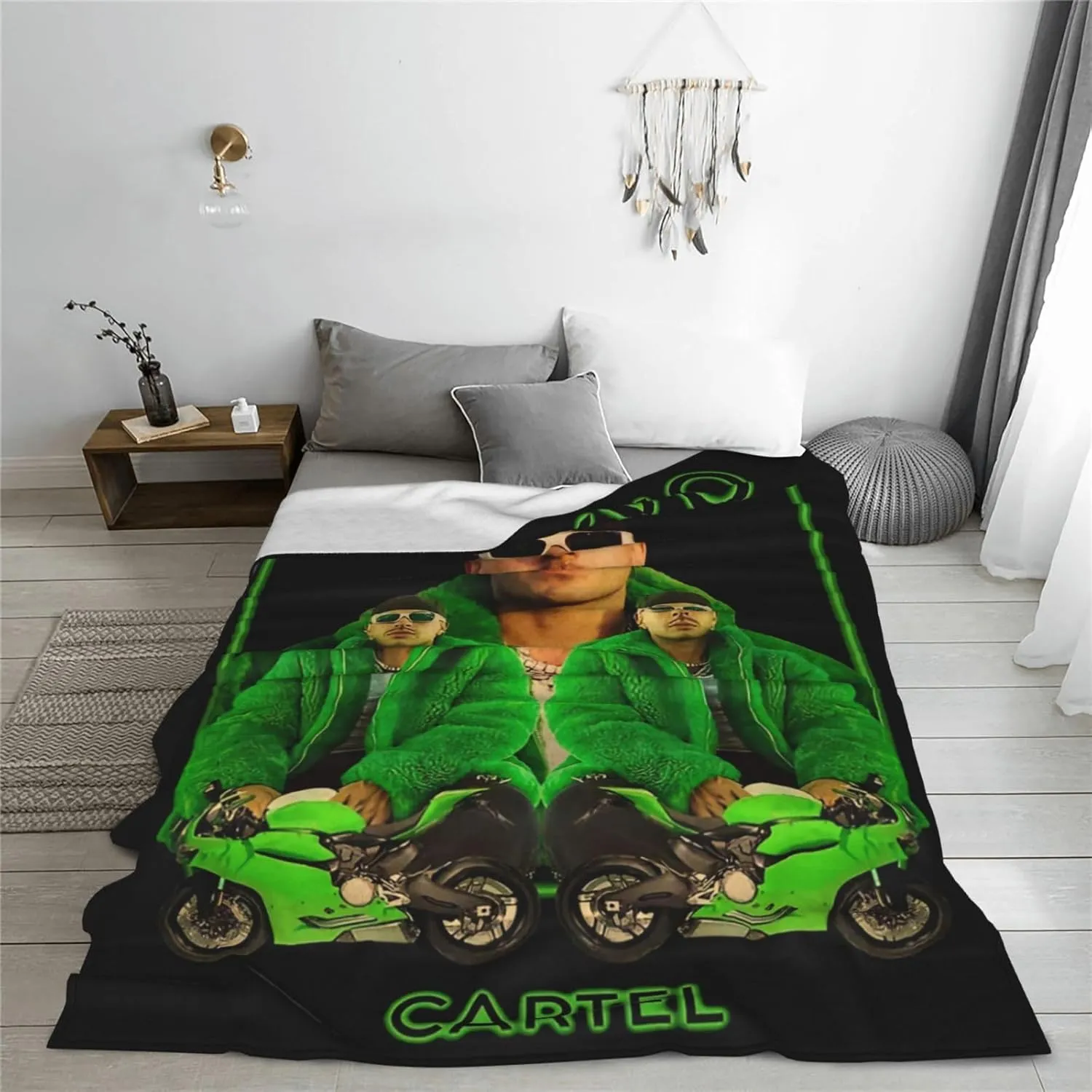 Feidss Musics Ferxxos Fleece Throw Blanket Flannel Air Conditioning Quilt for Couch Camping Travel 80"x60"