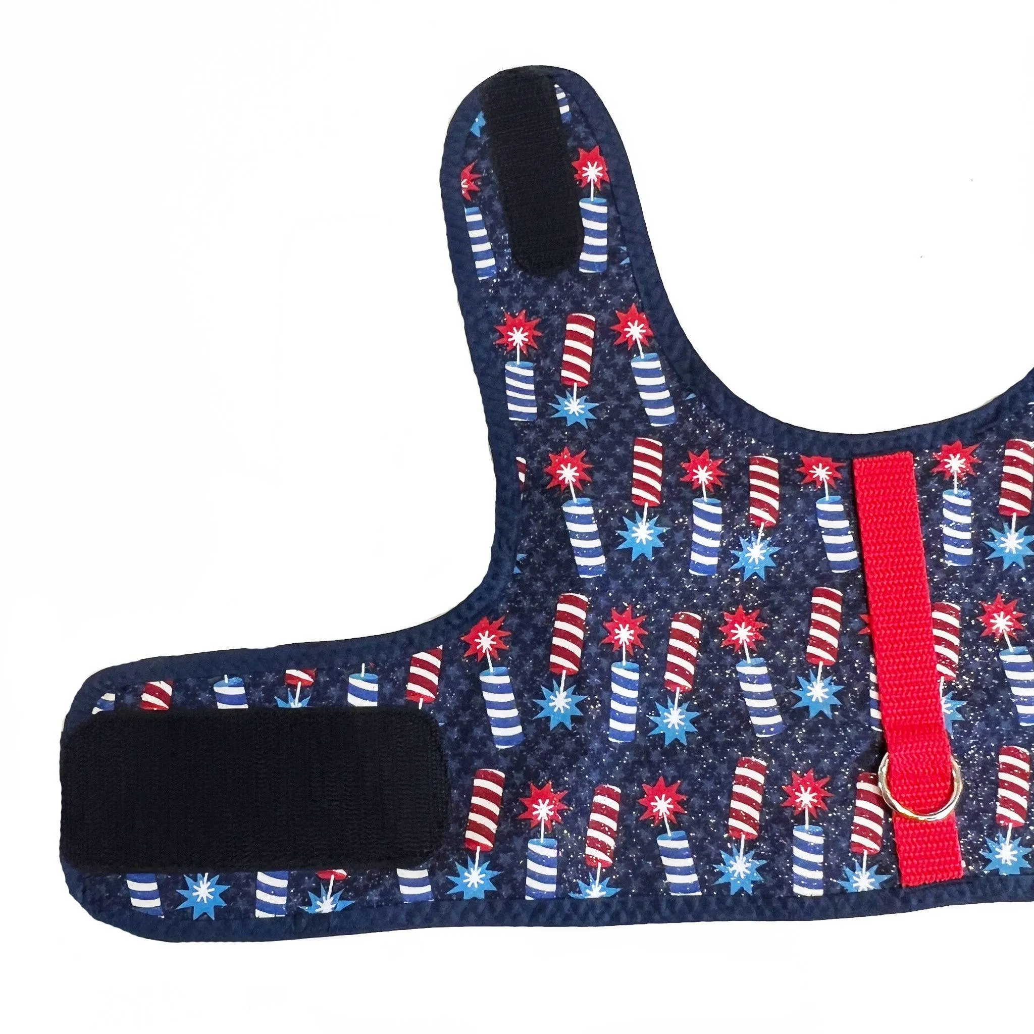 Firecracker July 4th Print Dog Vest Harness