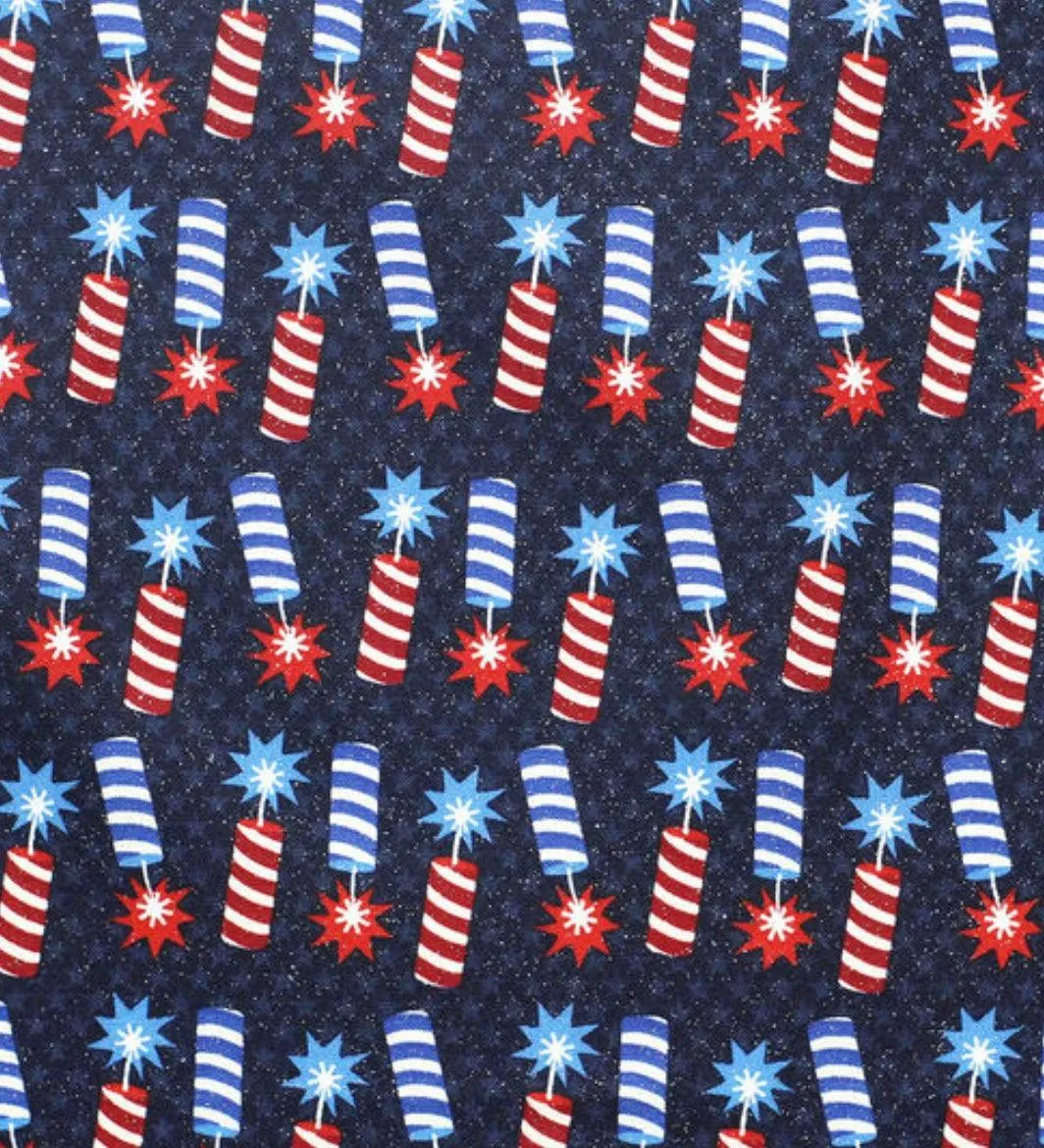 Firecracker July 4th Print Dog Vest Harness