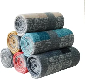 Fleece Throw Blankets Bulk Fleece Blankets Solid Wholesale Lightweight Warm Soft for Pet Bed Couch Office Gifts Travel Seasons (Pack of 6-50x60 Inches,Multiple Plaid)