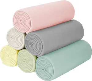 Fleece Throw Blankets Bulk Fleece Blankets Solid Wholesale Lightweight Warm Soft for Pet Bed Sofa Couch Office Wedding Gifts Travel Seasons Assorted #11 50x60 Inches Pack of 6