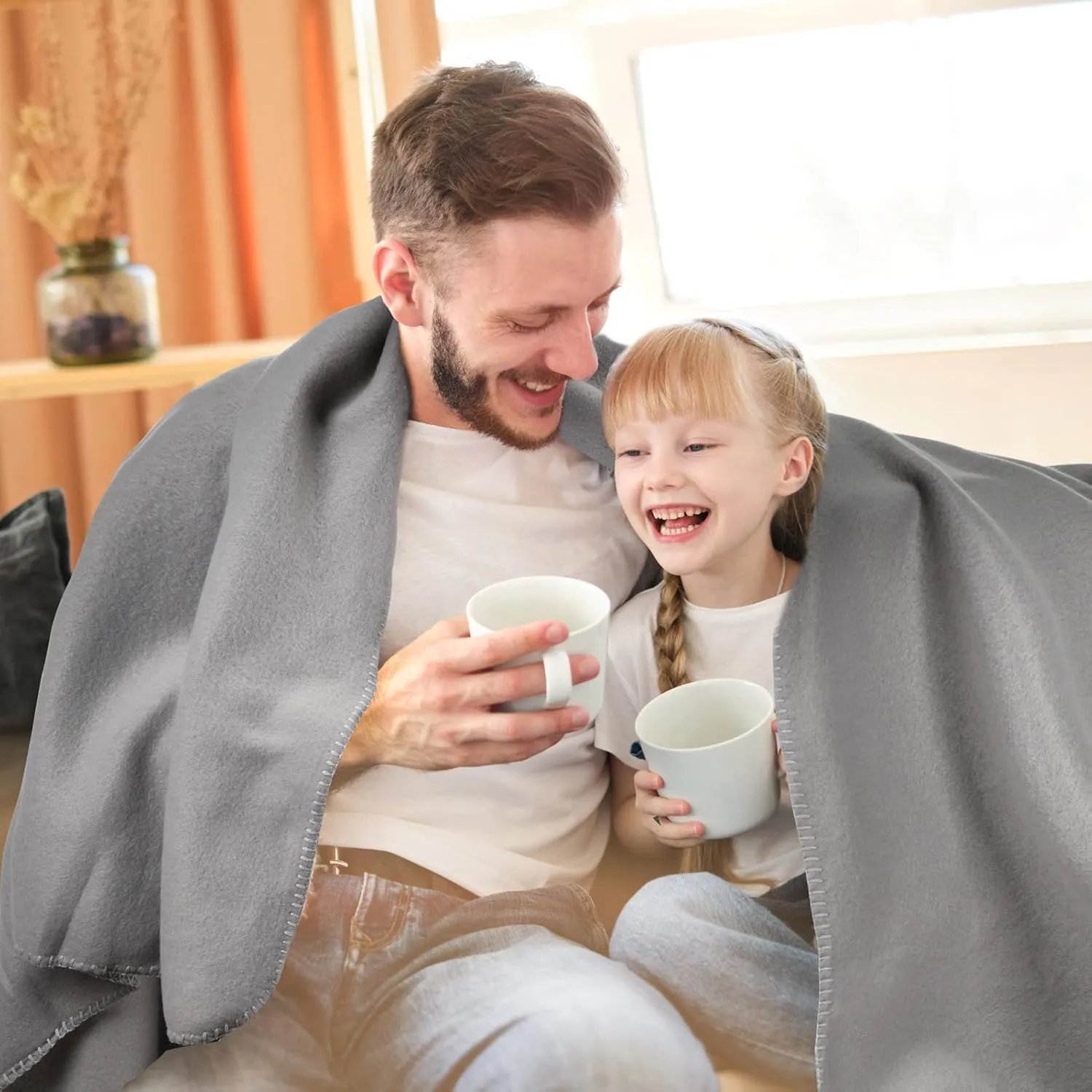 Fleece Throw Blankets Solid Lightweight Warm Soft Cozy Pet-Friendly for Home Bed Sofa Couch Dorm Office Wedding Gifts Travel Airplane for Seasons (Assorted#1 Pack of 6-50x60 Inches)