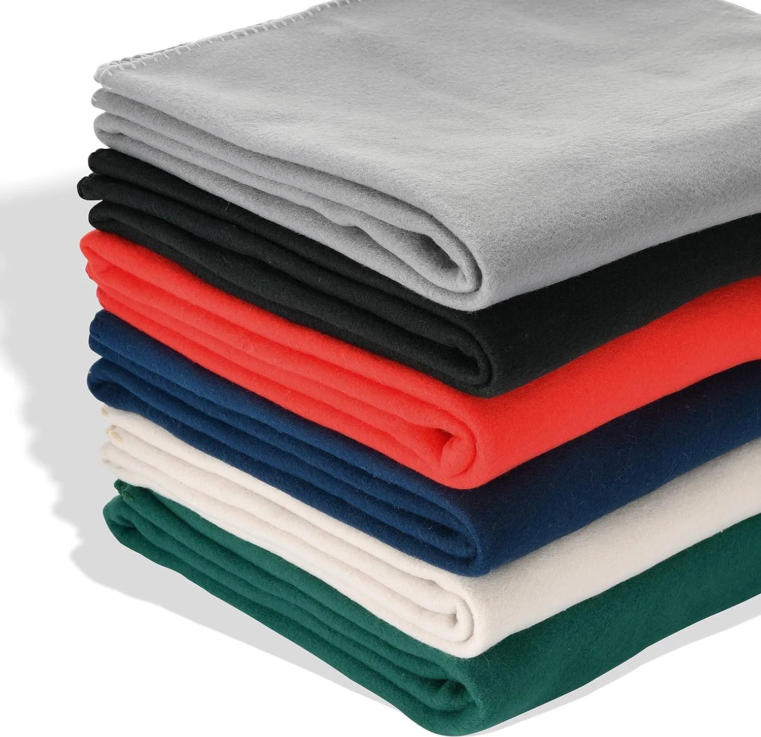 Fleece Throw Blankets Solid Lightweight Warm Soft Cozy Pet-Friendly for Home Bed Sofa Couch Dorm Office Wedding Gifts Travel Airplane for Seasons (Assorted#1 Pack of 6-50x60 Inches)