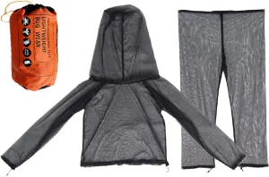 Fly Suit | Full Body Protection Fly Proof Suit - Lightweight Breathable Mesh Clothing Netting with Carrying Pouch for