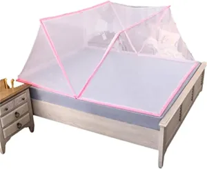 Foldable Mosquito Net Tent, Mosquito Net for Camping, Mosquito Net for Bed, Mosquito Net for Outdoor and Travel/Pink/190 * 160 * 80Cm