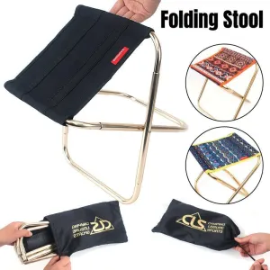 Folding Camping Chair Portable Fishing Stool Lightweight Outdoor Travel Seat
