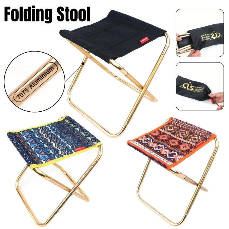 Folding Camping Chair Portable Fishing Stool Lightweight Outdoor Travel Seat