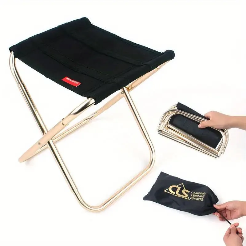 Folding Camping Chair Portable Fishing Stool Lightweight Outdoor Travel Seat