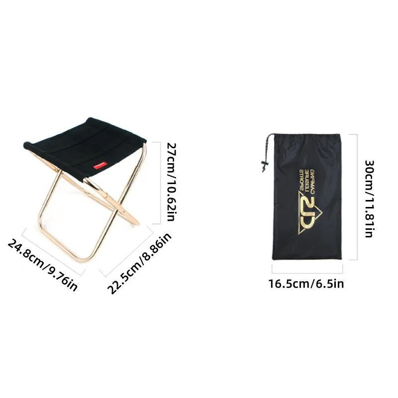 Folding Camping Chair Portable Fishing Stool Lightweight Outdoor Travel Seat