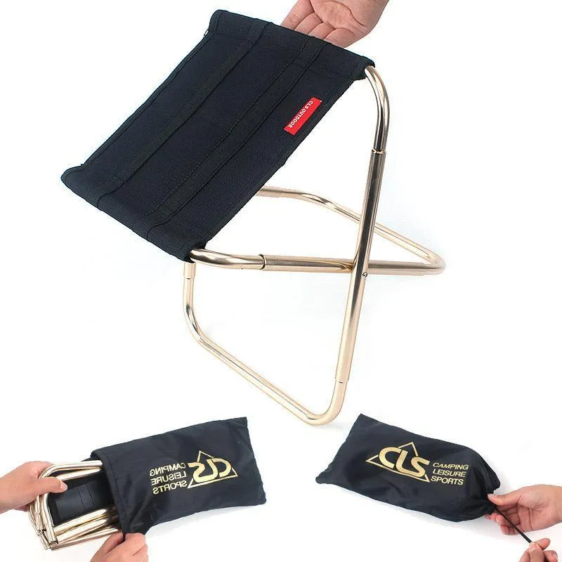 Folding Camping Chair Portable Fishing Stool Lightweight Outdoor Travel Seat