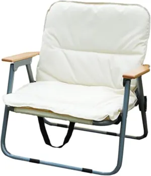 Folding Camping Chairs for Adults with Seat Cushion for Outdoor Camp with Portable Carrying Handle Support 300lbs for Beach, Travel, Outside Camping, Hiking White