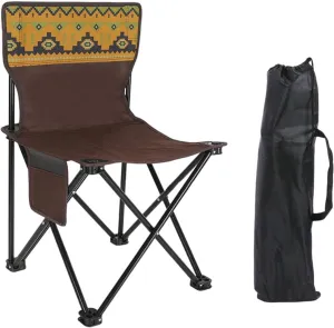 Folding Chair for Outside Portable Camping Chair Heavy Duty Oxford Fabric Fishing Chair with Back for Patio Lawn Beach Sports