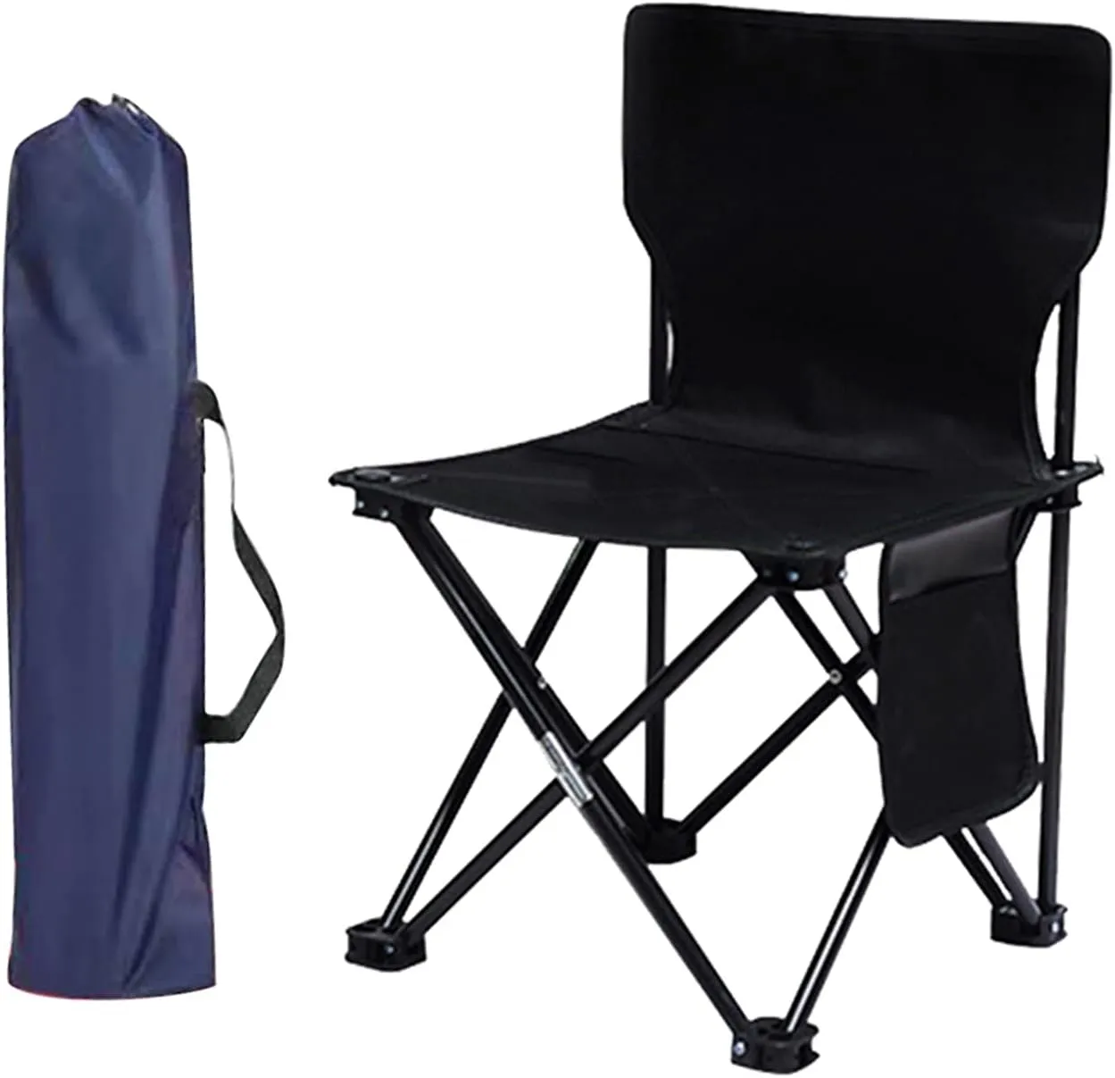 Folding Chair Outdoor Camping Chairs Portable Fishing Chair Fishing Leisure Folding Stool Aluminum Alloy Camping Hiking Camp Chairs Portable Folding Chair, Black