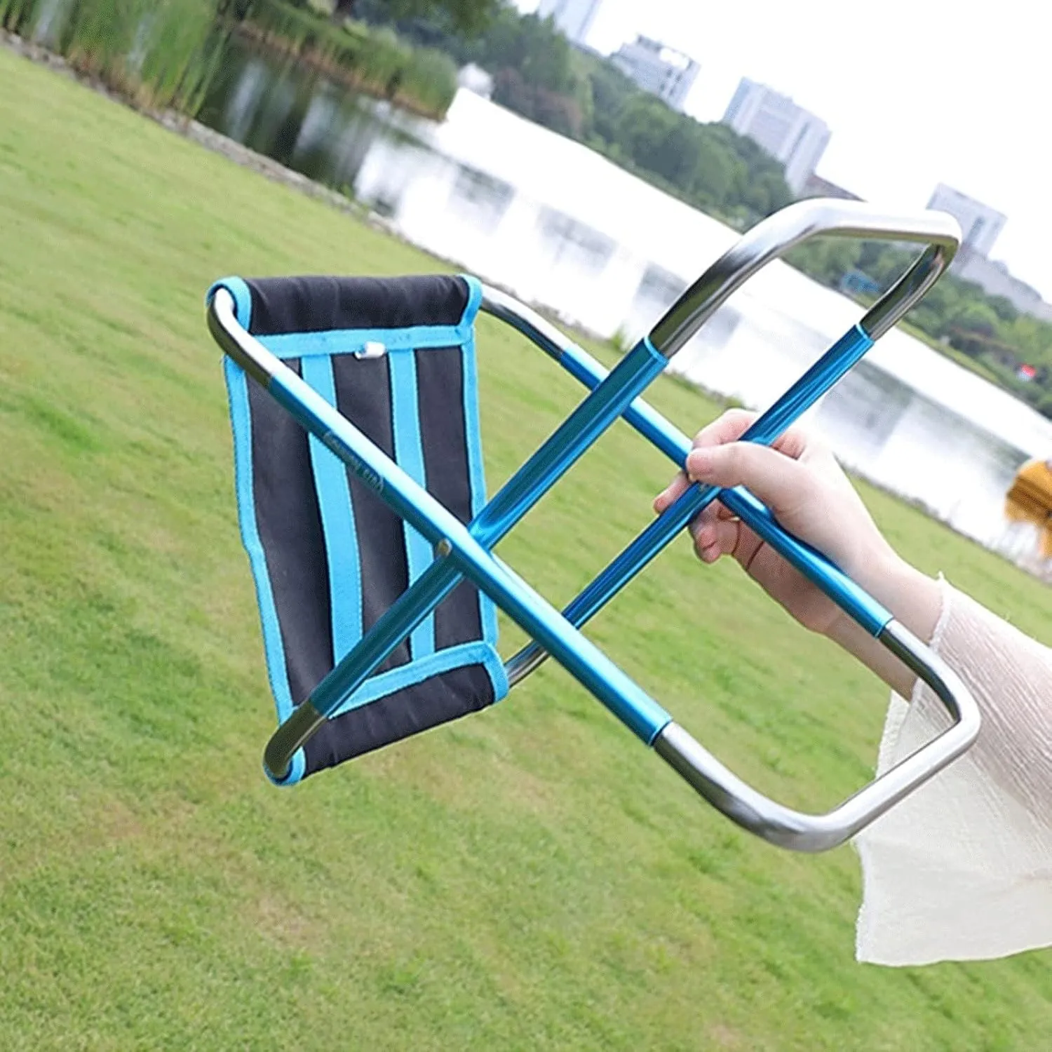 Folding Chairs Outdoor Folding Fishing Aluminum Chair Stool Ultra Light Weight Portable Camping Fishing Picnic Chair
