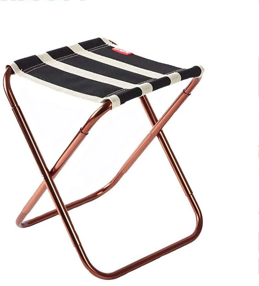 Folding Fishing Chair Aluminum Portable Barbecue Fishing Mazar Chair Outdoor Folding Stool Super Comfort，Firm and Durable/Black/22 * 23 * 28Cm