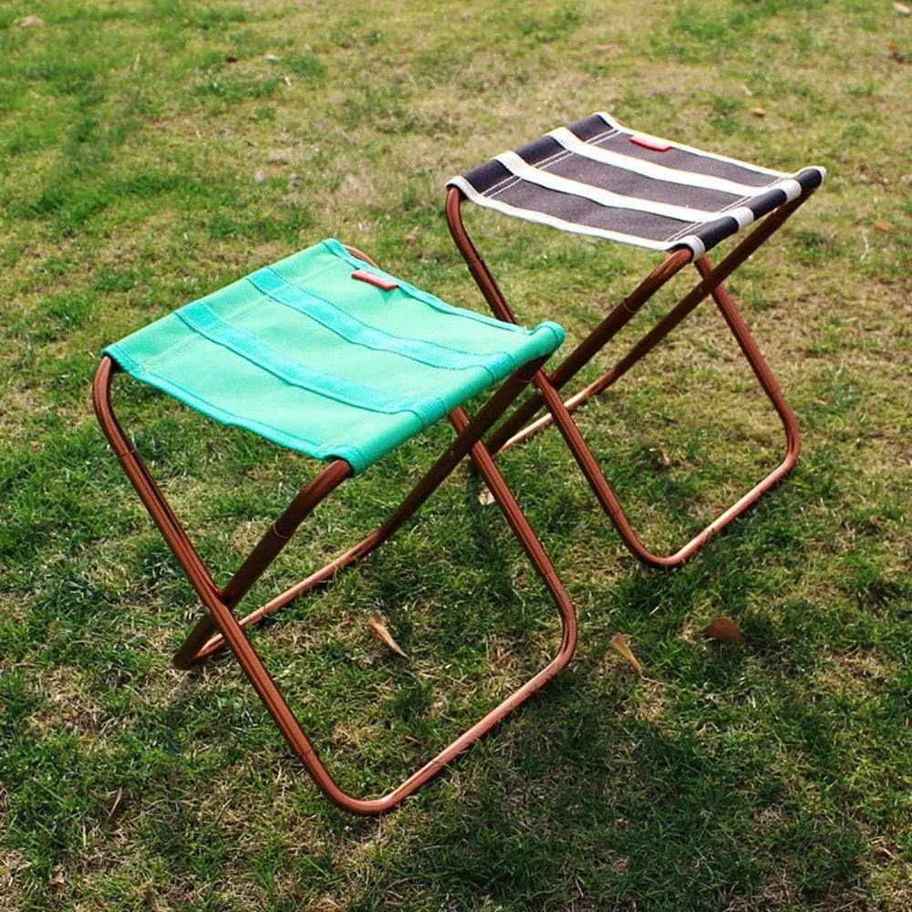 Folding Fishing Chair Aluminum Portable Barbecue Fishing Mazar Chair Outdoor Folding Stool Super Comfort，Firm and Durable/Black/22 * 23 * 28Cm
