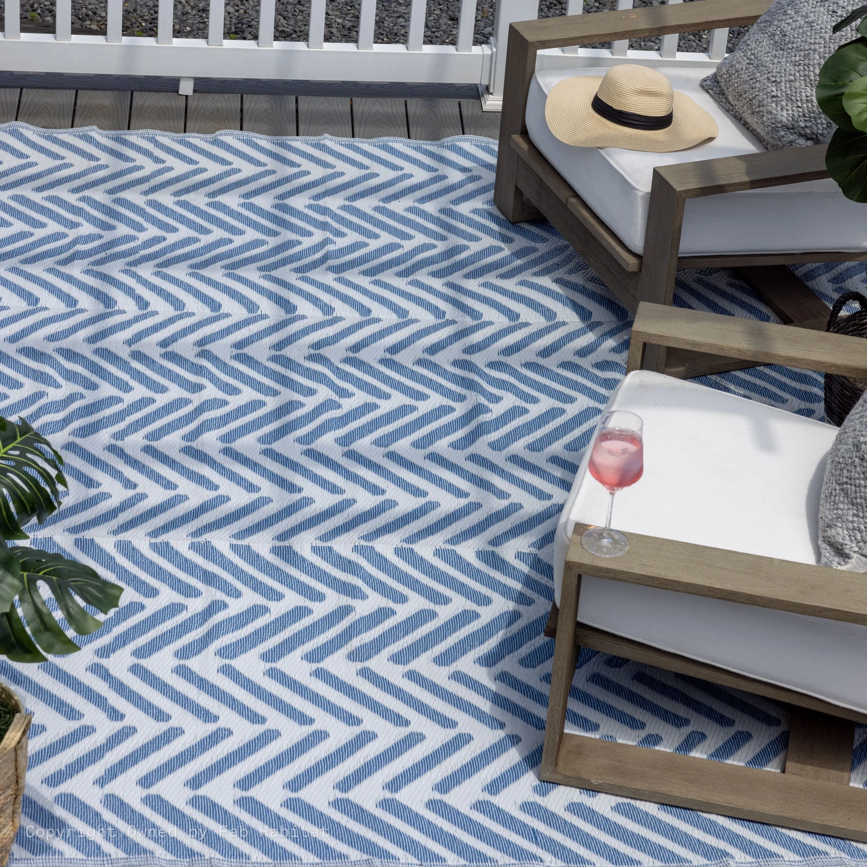 Fresno - Light Blue Foldable Rug