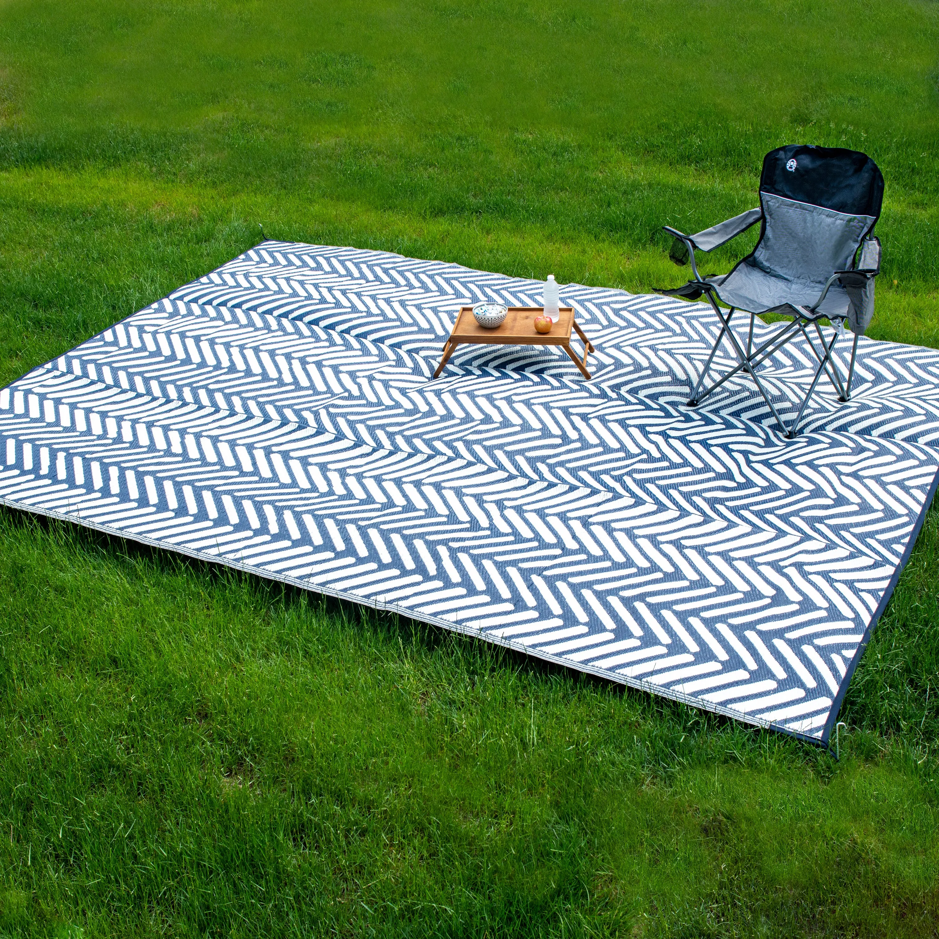 Fresno - Light Blue Foldable Rug