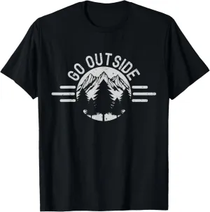 Go Outside T-Shirt Nature Hiking Camping Forest Gift T-Shirt
